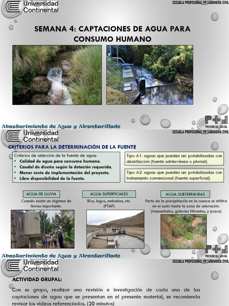 Captación de Agua para Consumo Humano | PDF | Agua | Red de ...