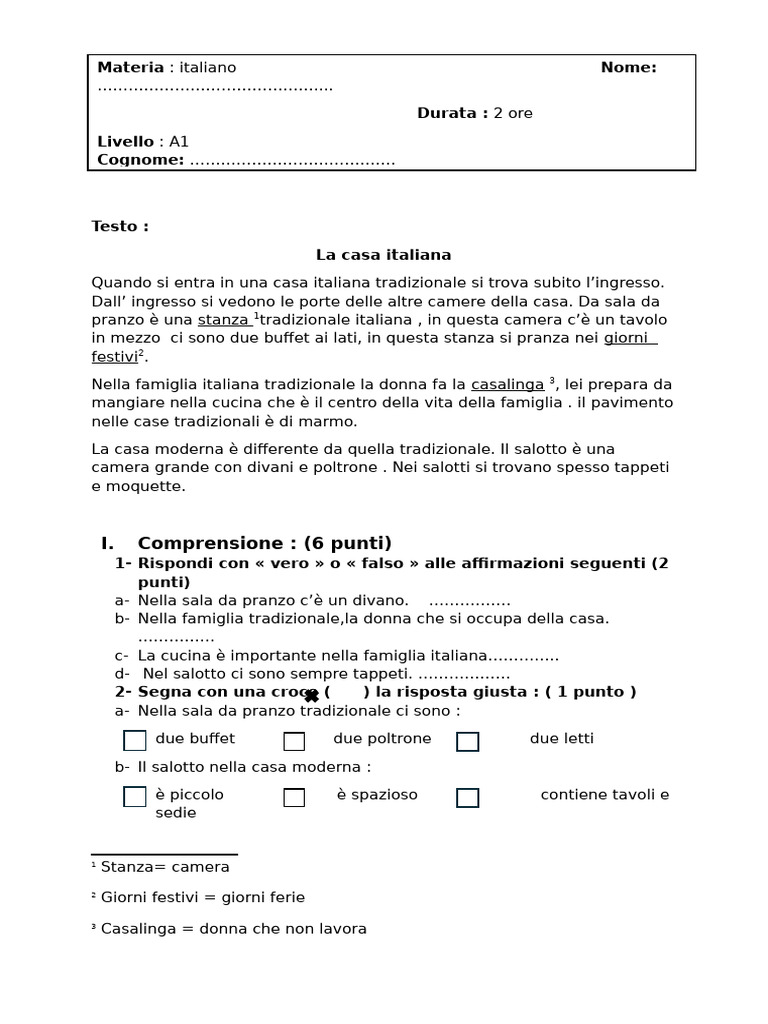 Testo Italiano 1 | PDF