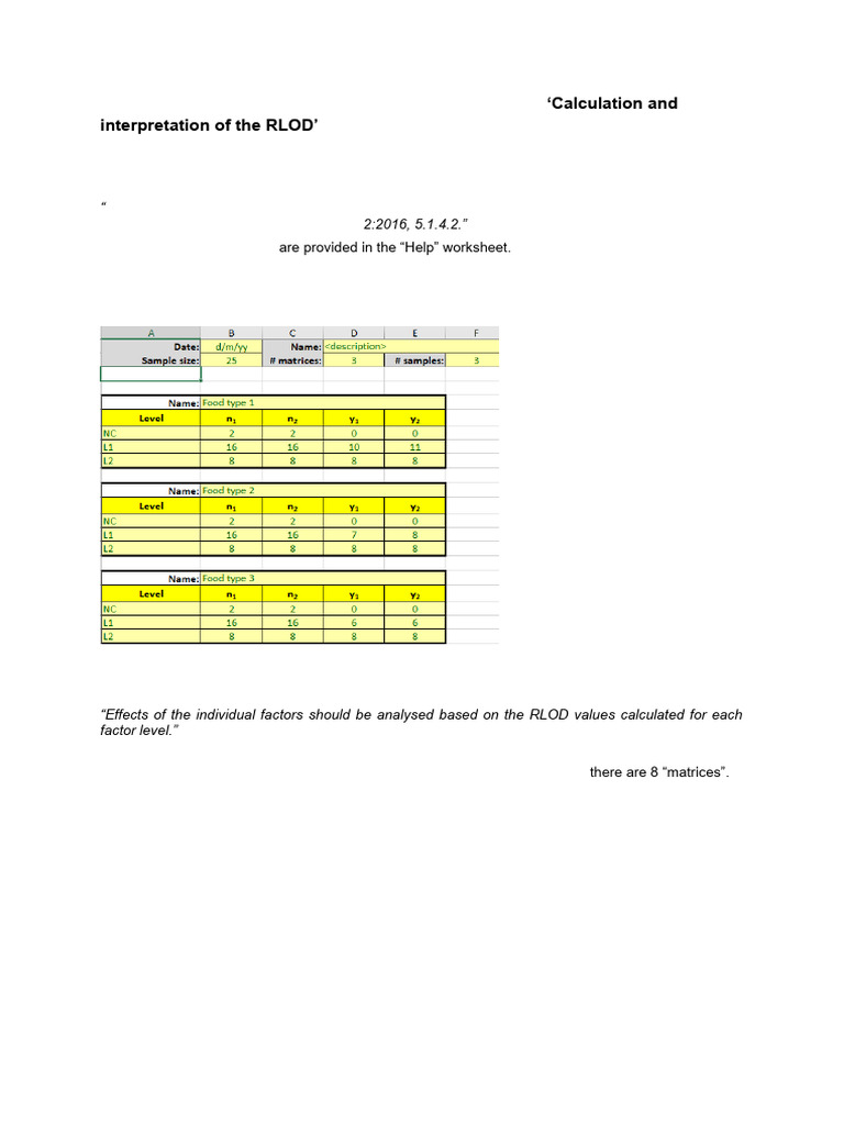 ISO 16140-4: RLOD Calculation Guide | PDF