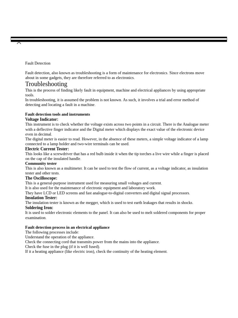 Tools for Effective Fault Detection | PDF