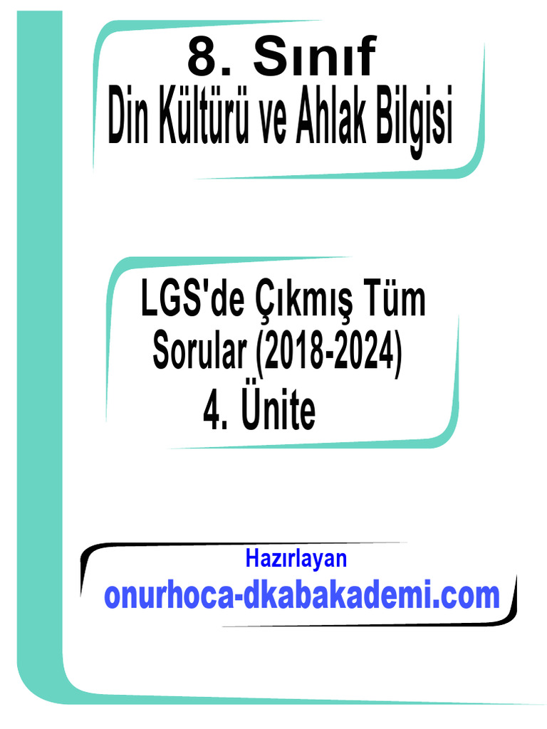 LGS Çıkmış Sorular 4. Ünite | PDF