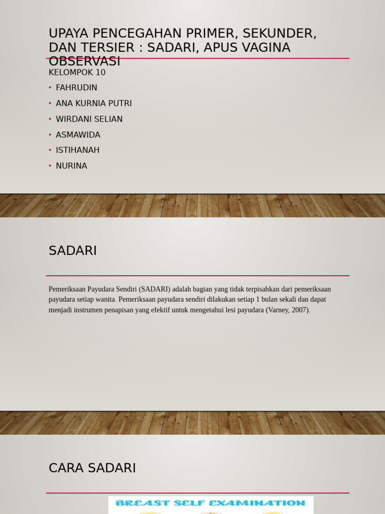 Panduan SADARI dan Apus Vagina untuk Kesehatan Wanita | PDF