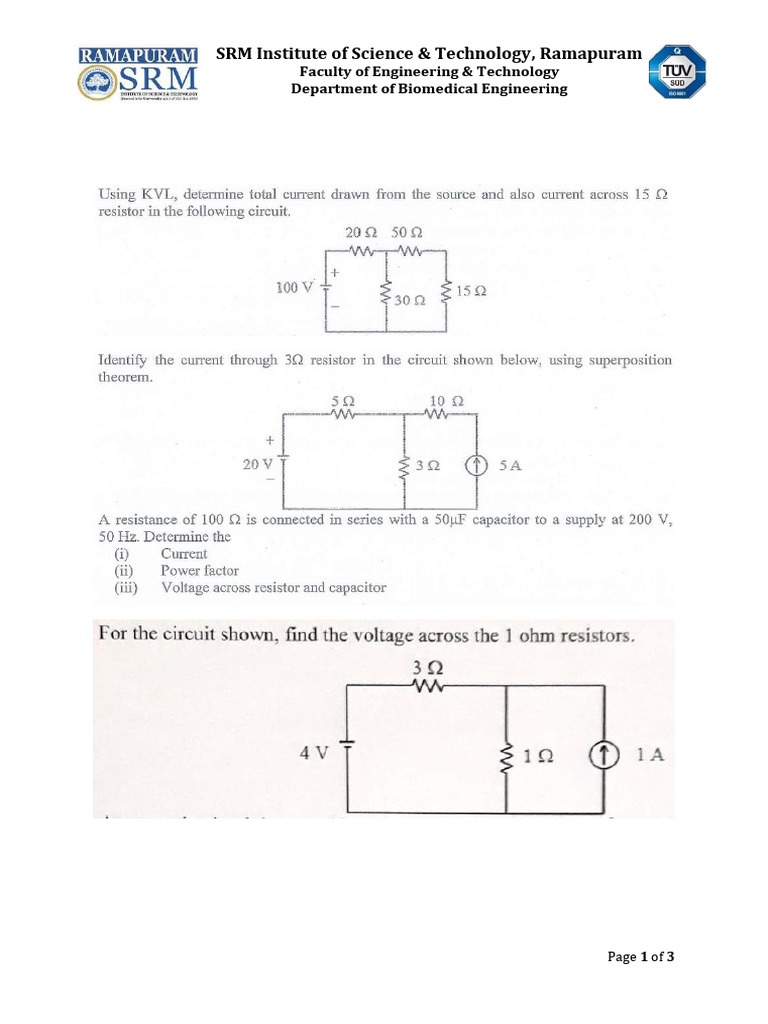 Biomedical Engineering Assignment 1 | PDF