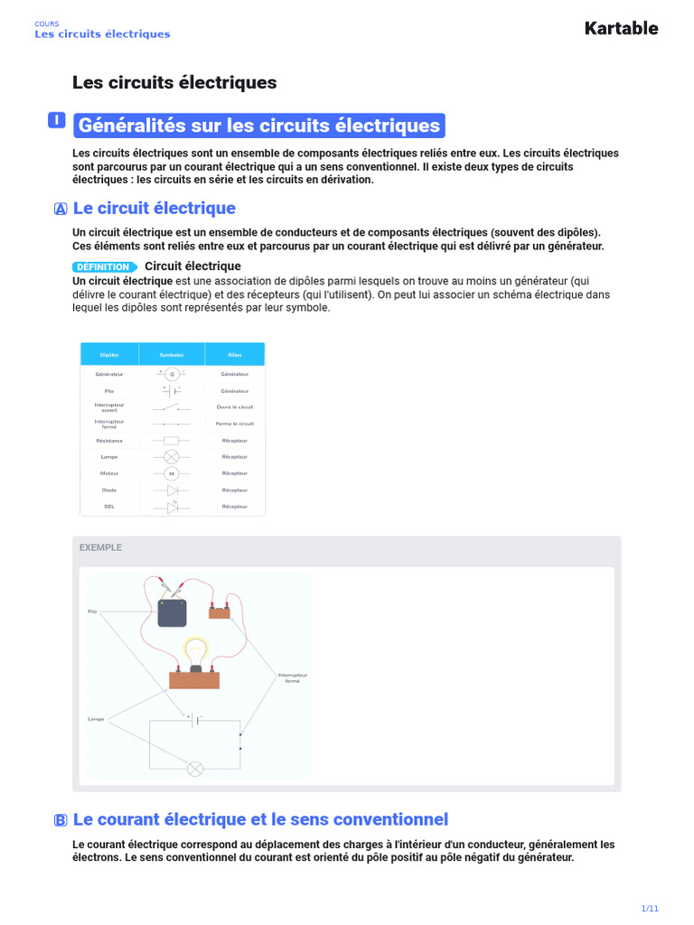 Introduction Aux Circuits lectriques PDF Tension lectrique 