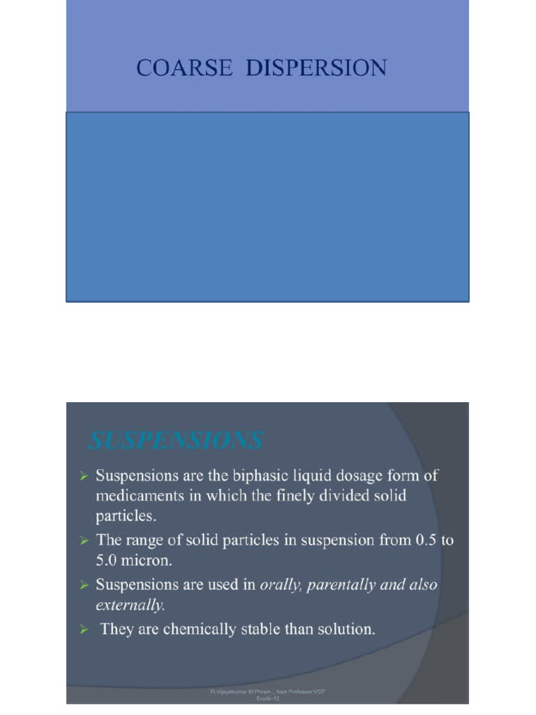 Coarse Dispersion | PDF