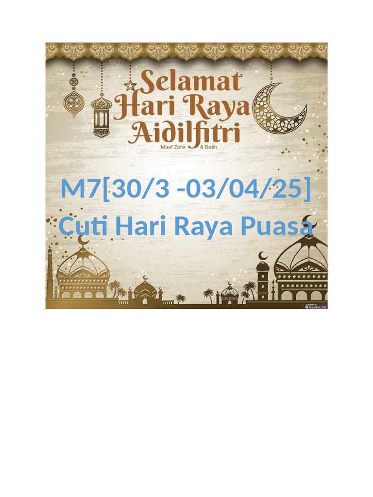 Selamat Hari Raya | PDF