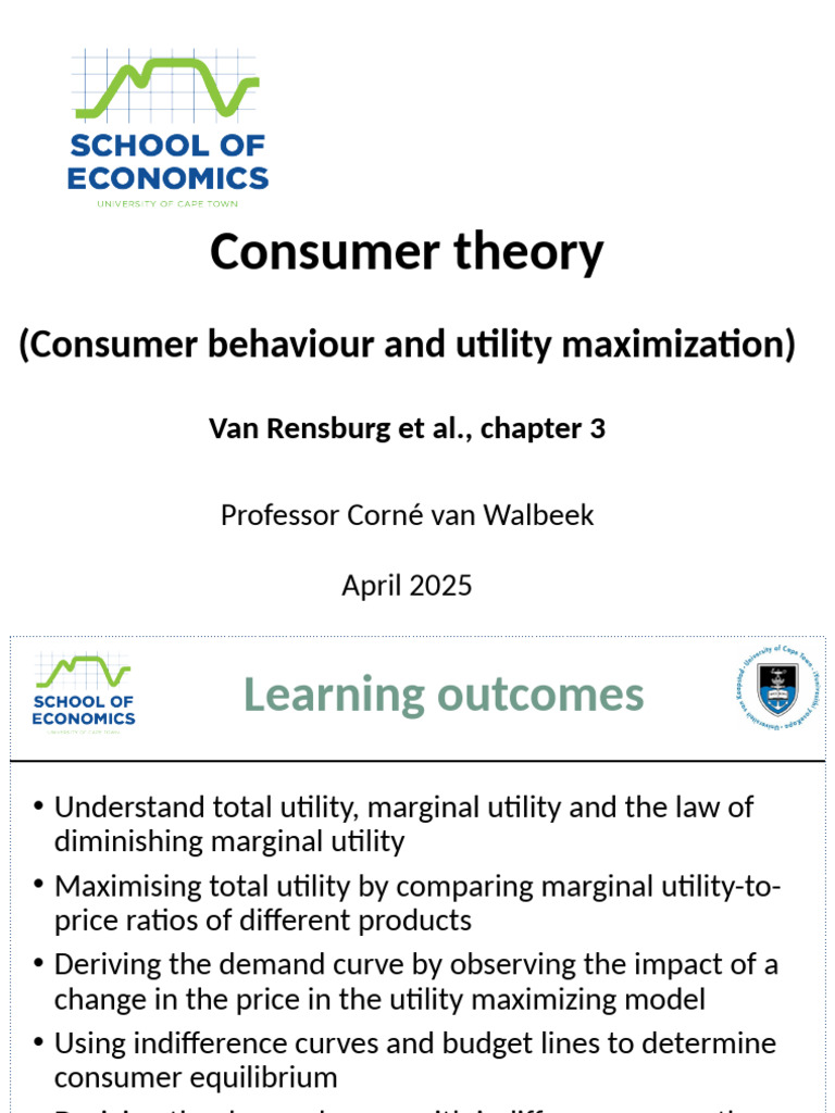 Understanding Consumer Theory and Utility | PDF | Utility | Marginal ...