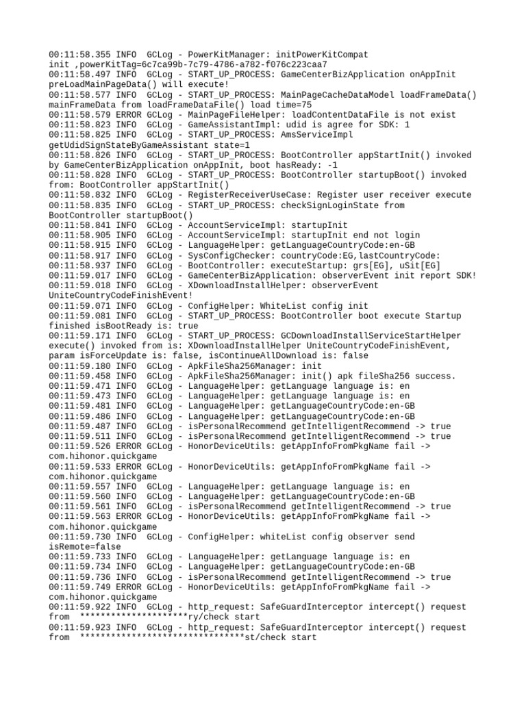 GameCenter Startup Process Log Analysis | PDF | Computer Networking ...
