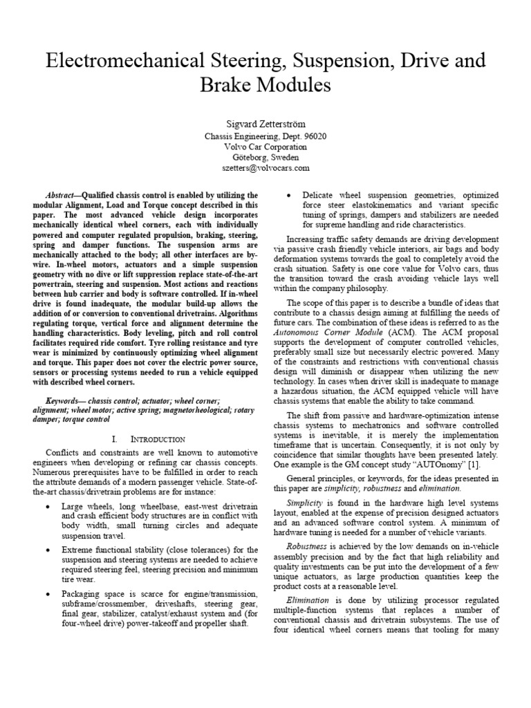Electromechanical Steering Module Design | PDF | Steering | Electric Motor
