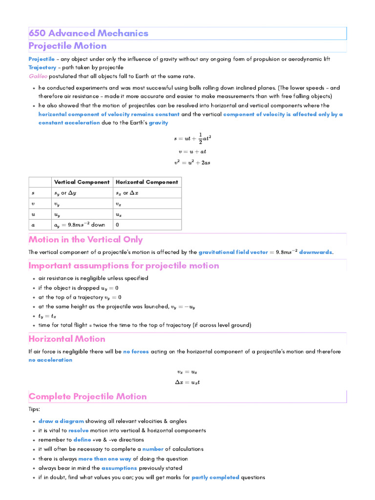 650 Advanced Mechanics | PDF | Force | Acceleration