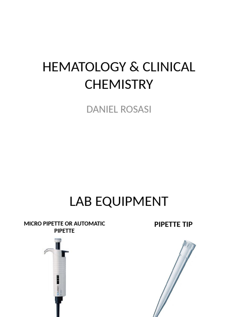 Hematology & Clinical Chemistry | PDF | Anemia | Blood Plasma