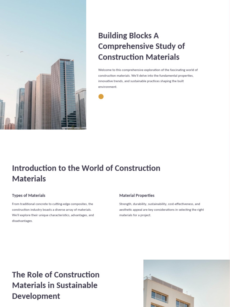 Building Blocks A Comprehensive Study of Construction Materials | PDF ...