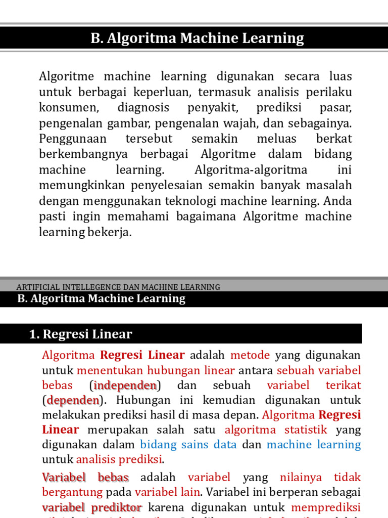 Algoritma Regresi Linear dalam Machine Learning | PDF