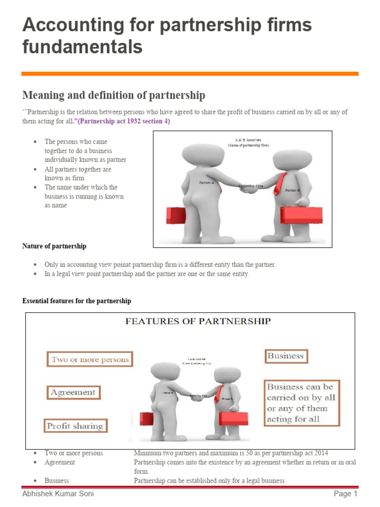 12th Accounting For Partnership Firm Fundamentals | PDF | Partnership ...