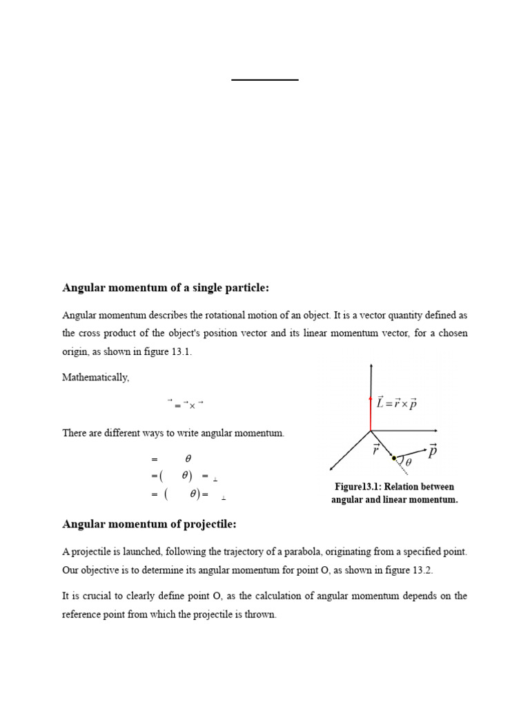 Angular Momentum and Torque Relations | PDF | Angular Momentum | Momentum