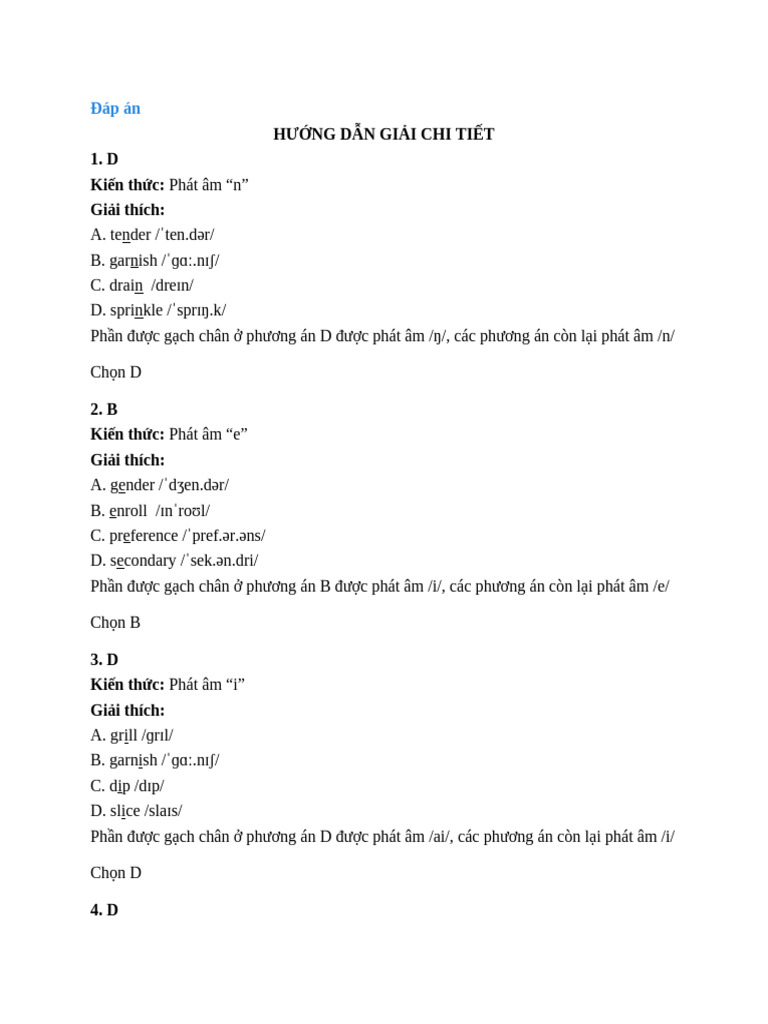 1. Giữa học kì 2 lớp 10- Key Test 1 | PDF