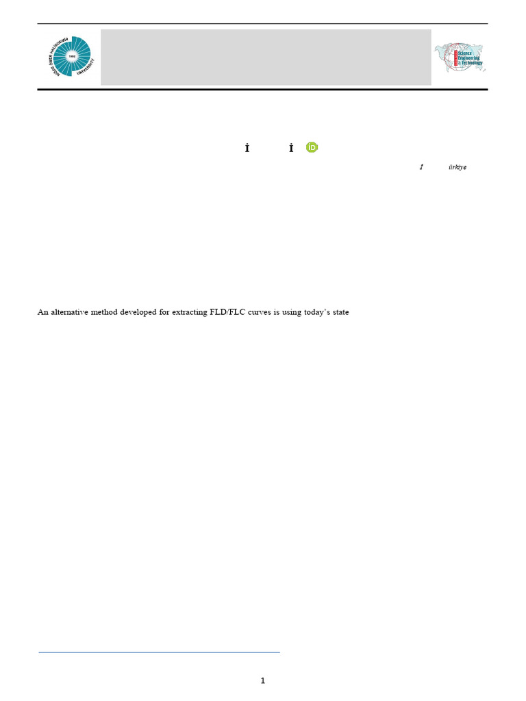 Alternative Method for FLD/FLC Simulation | PDF | Deformation ...