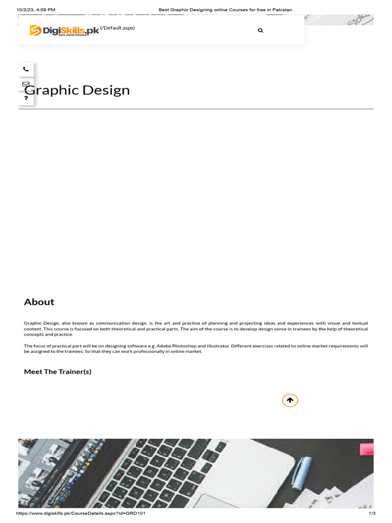 Best Graphic Designing Online Courses For Free in Pakistan | PDF ...