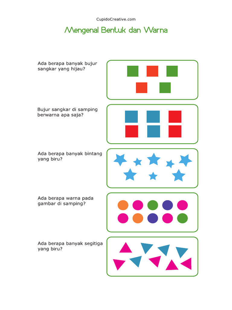 Belajar Anak - Mengenal Bentuk Dan Warna | PDF