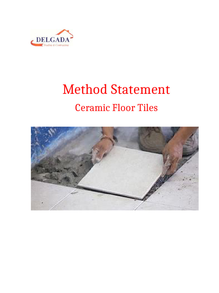 Ceramic Tiling Method Statement for Kennels | PDF | Tile | Concrete