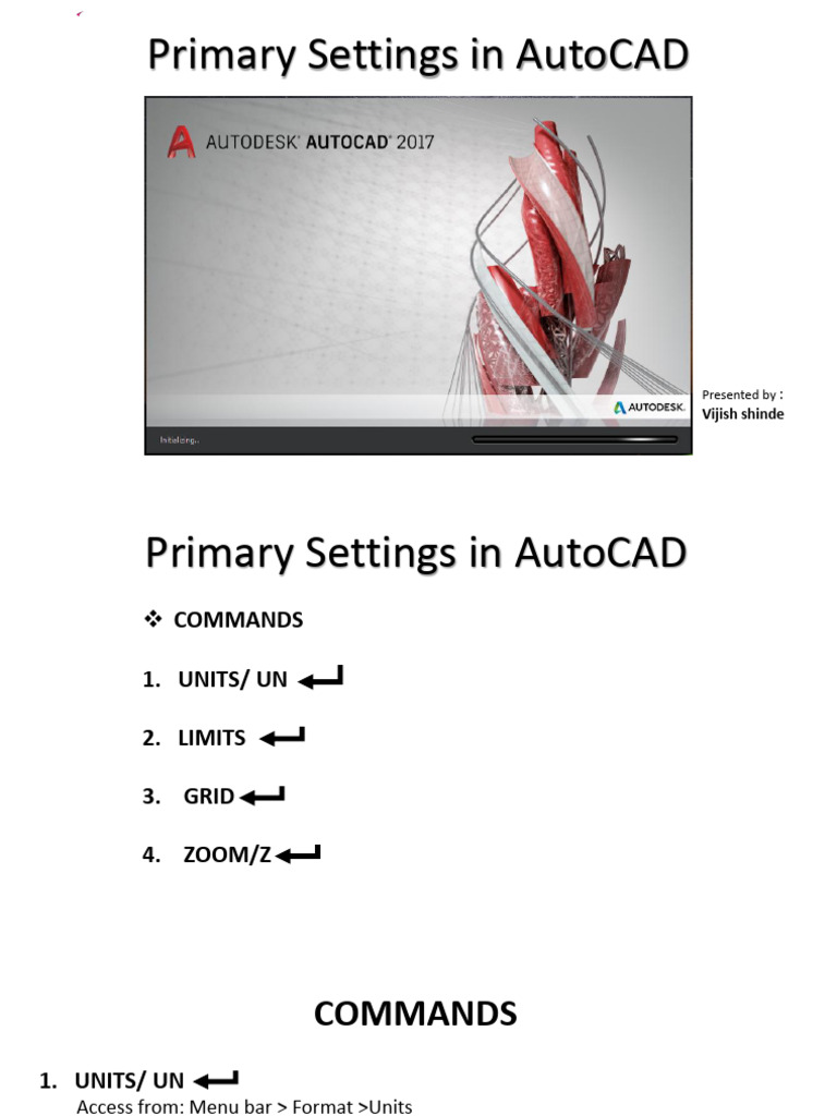 Essential AutoCAD Primary Settings Guide | PDF | Geometry