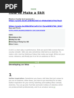 How To Make A Skit | PDF | Narration