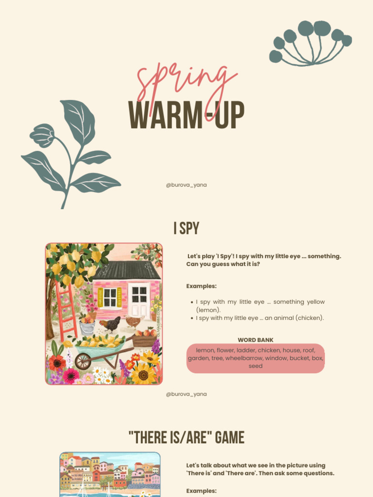 Spring Learning Activities for Kids | PDF