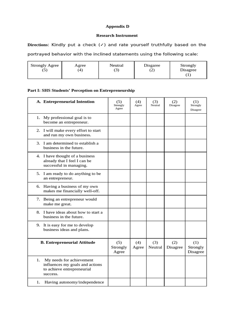 Entrepreneurial Skills Assessment Tool | PDF | Entrepreneurship ...