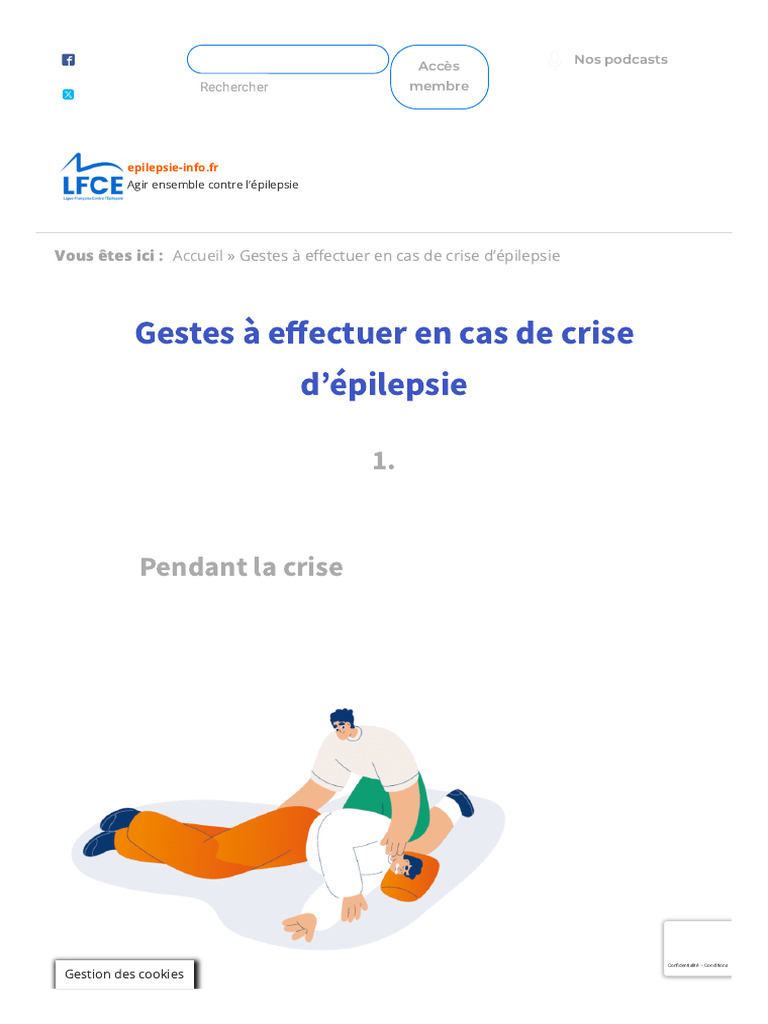 Gestes À Effectuer en Cas de Crise D'épilepsie - LFCE - Ligue Fra | PDF ...