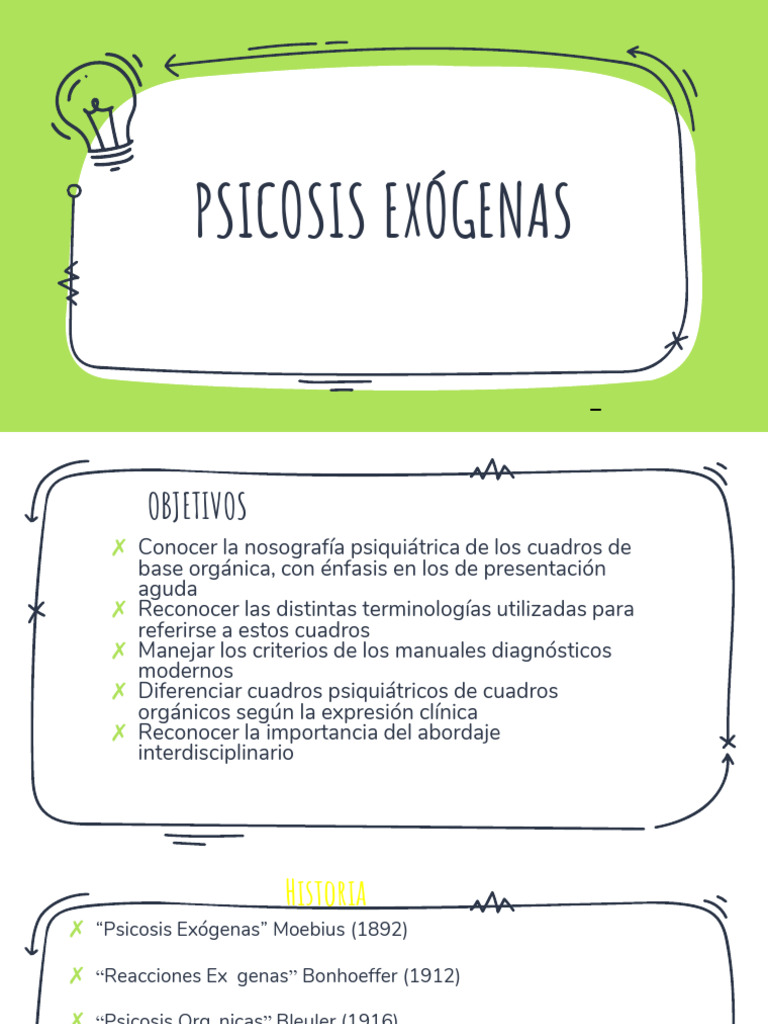 Psicosis Exógenas: Diagnóstico y Causas | PDF | Psicosis | Manual ...