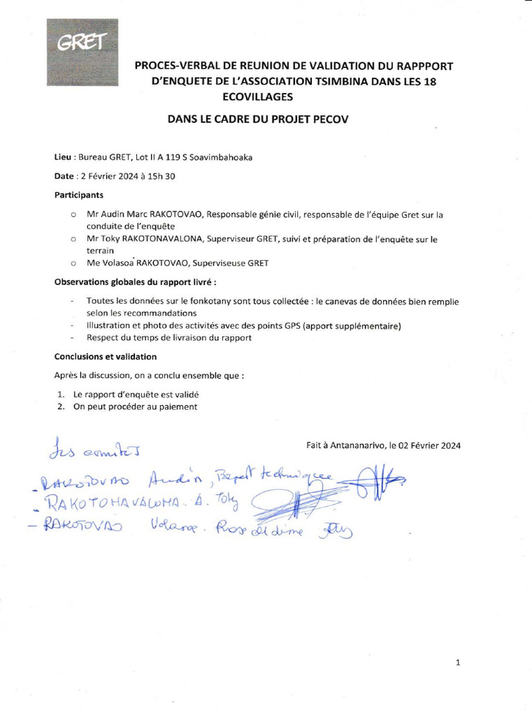 PV Valiation Rapport | PDF