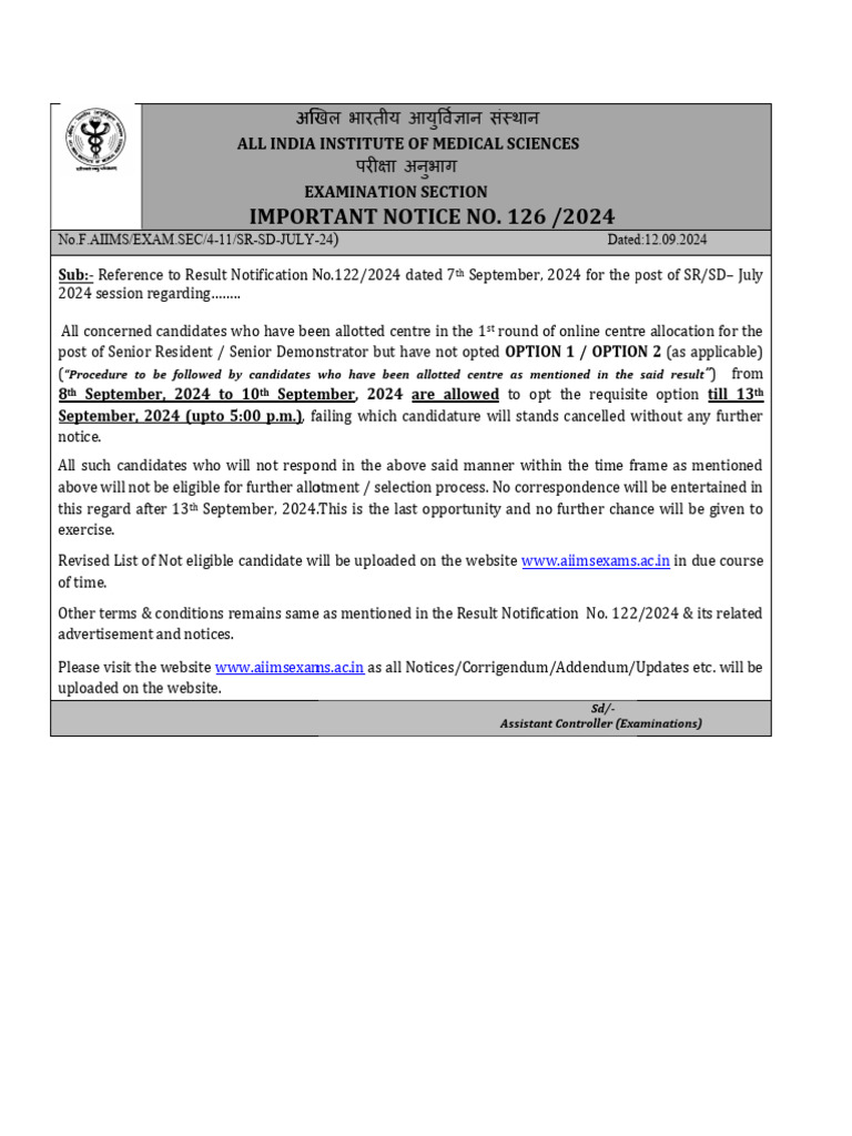 Notice Reg Option Lock | PDF