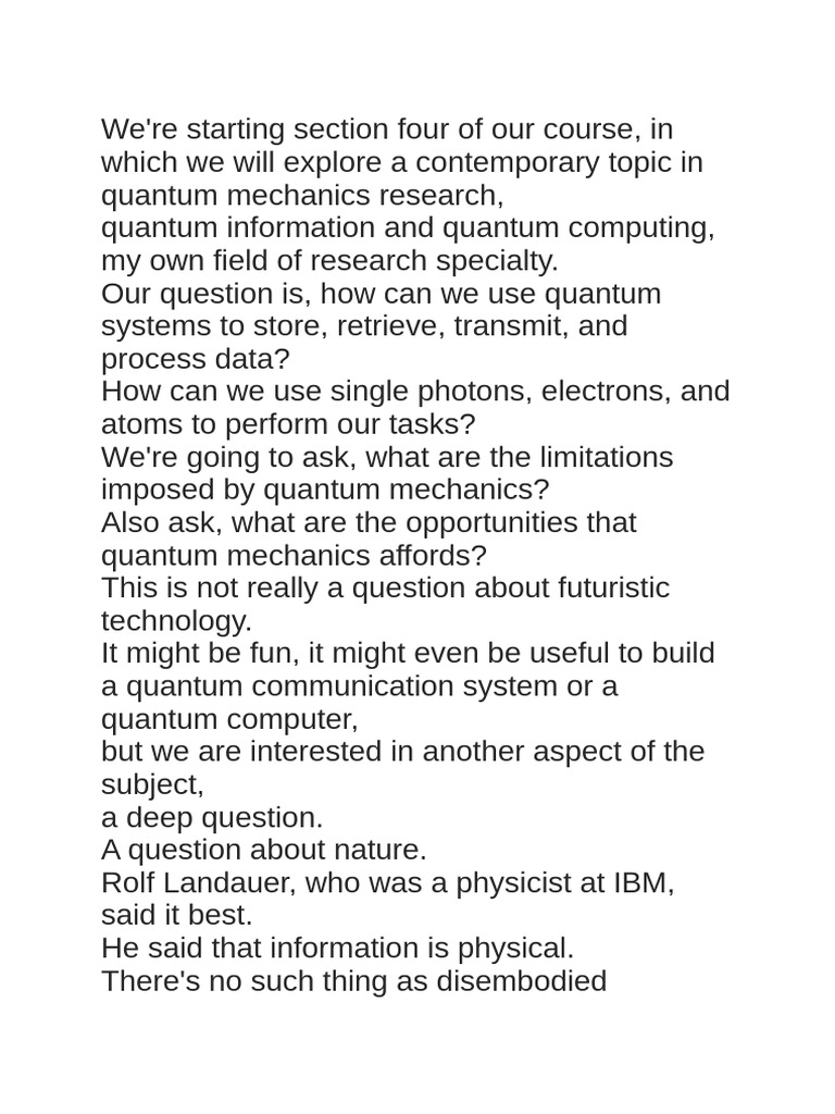Quantum Information and Qubits Explained | PDF | Quantum Entanglement ...