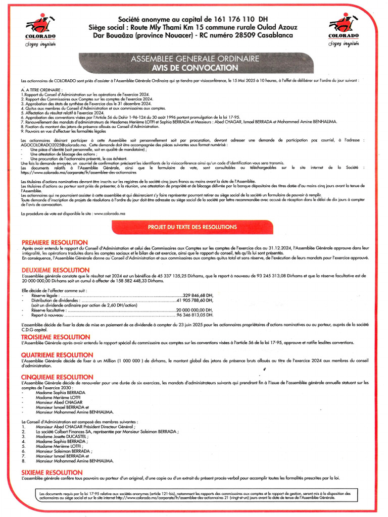 Avis Colorado AGO 15 05 25 | PDF