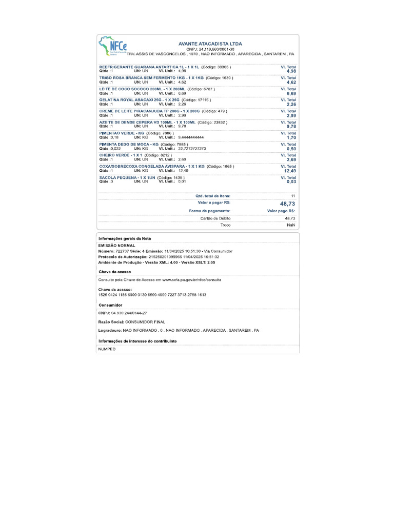 Nota Resto Base Teen | PDF