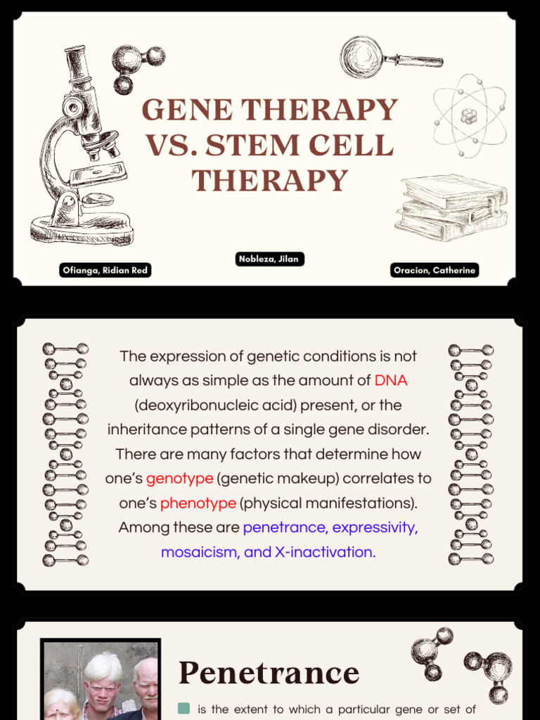 Gene Therapy vs. Stem Cell Therapy | PDF | Dna Sequencing | Dna