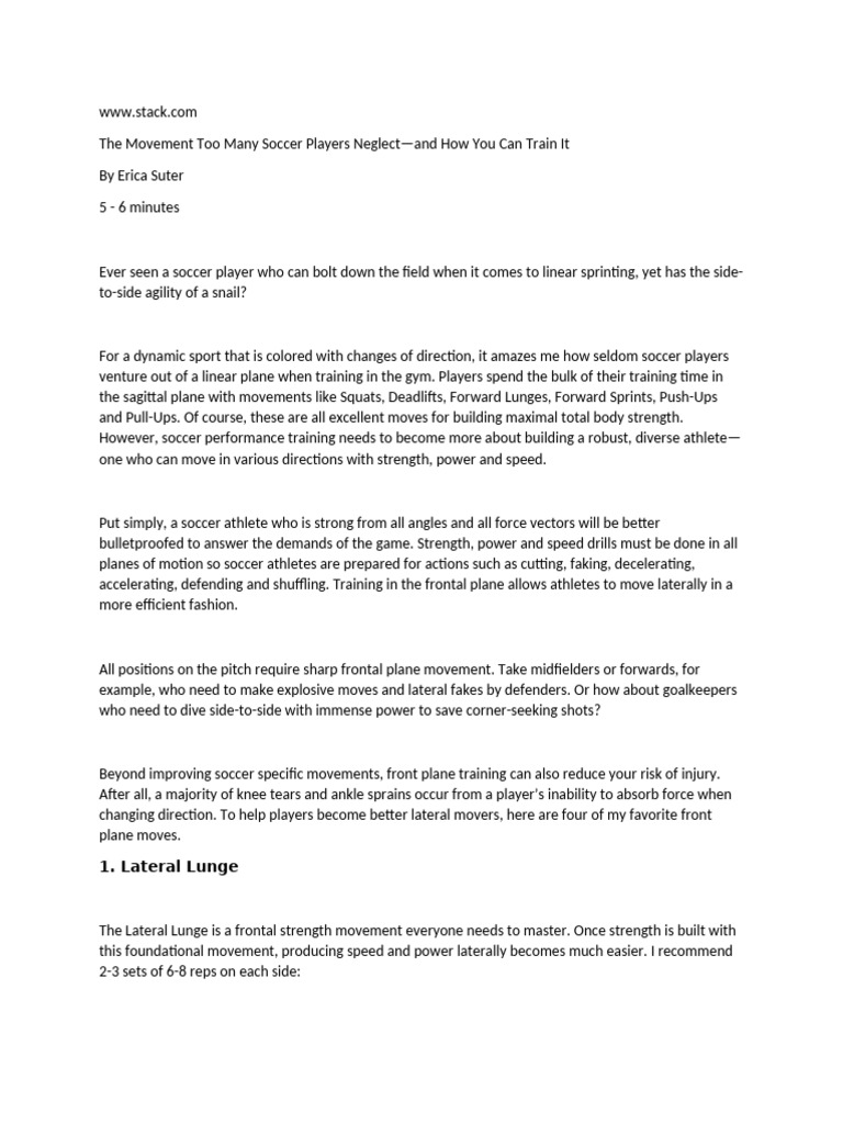 STRENGTH Exercises Players Neglect | PDF