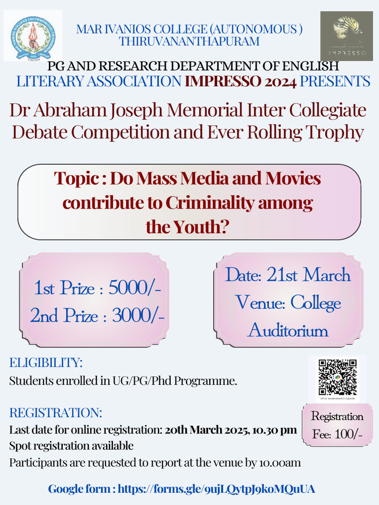 Intercollegiate Debate on Media's Impact | PDF | Critical Thinking ...