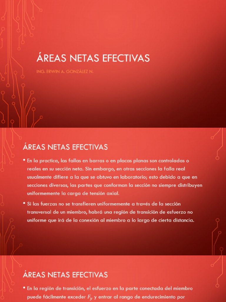 Áreas Netas Efectivas | PDF