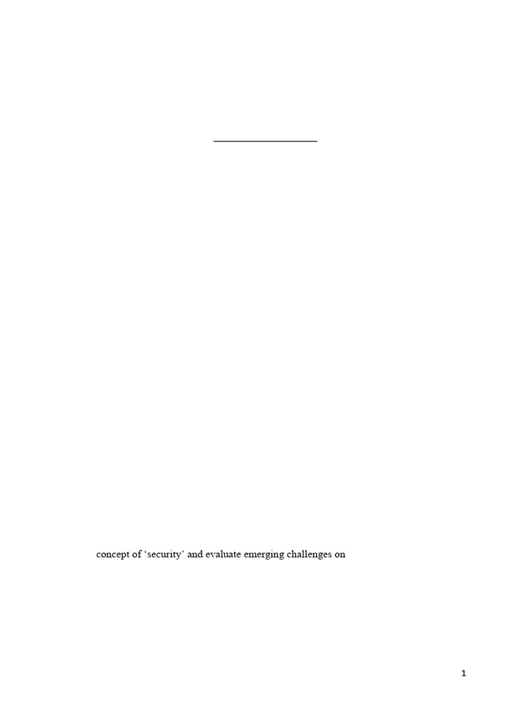 Security Studies Course Overview | PDF | International Relations