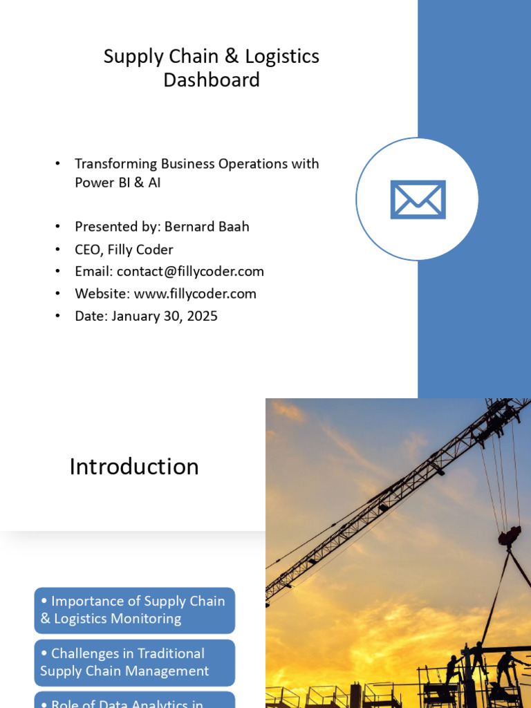Power BI for Supply Chain Optimization | PDF | Supply Chain | Machine ...