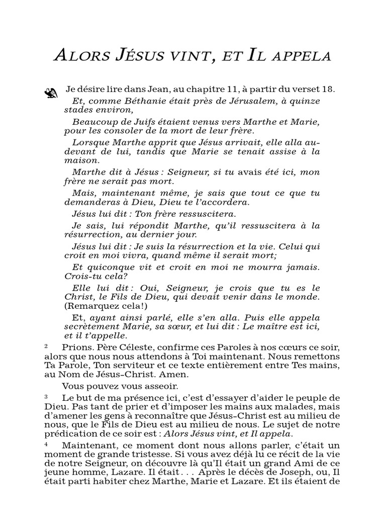 Jésus, la résurrection et la vie | PDF | Livre de Job | Dieu