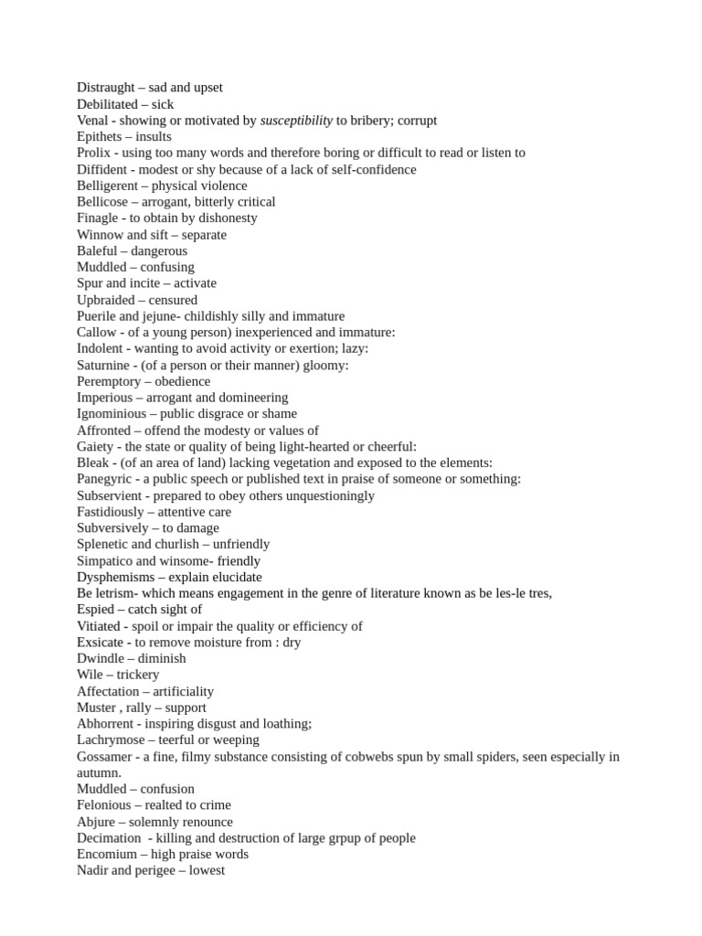 Gre Words | PDF