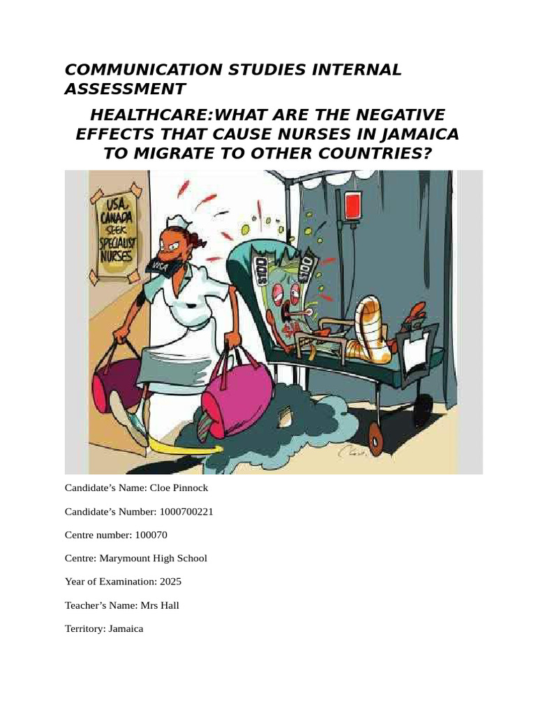 Nurse Migration Issues in Jamaica | PDF | Nursing | Human Migration