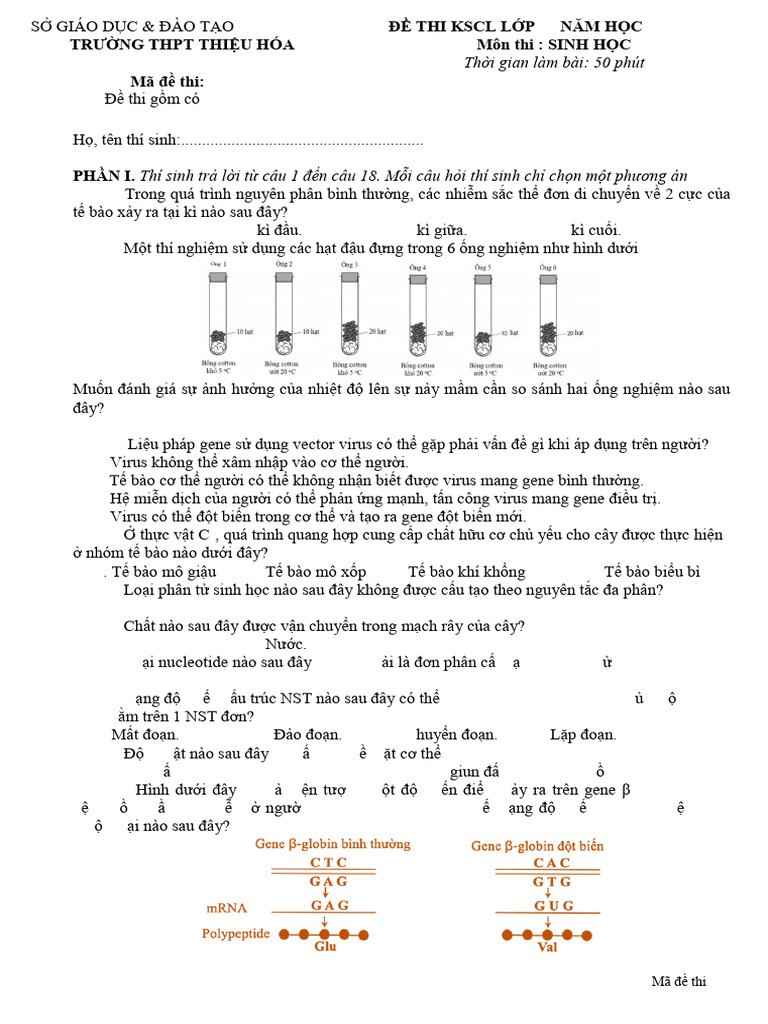 36. Mã đề 122 | PDF