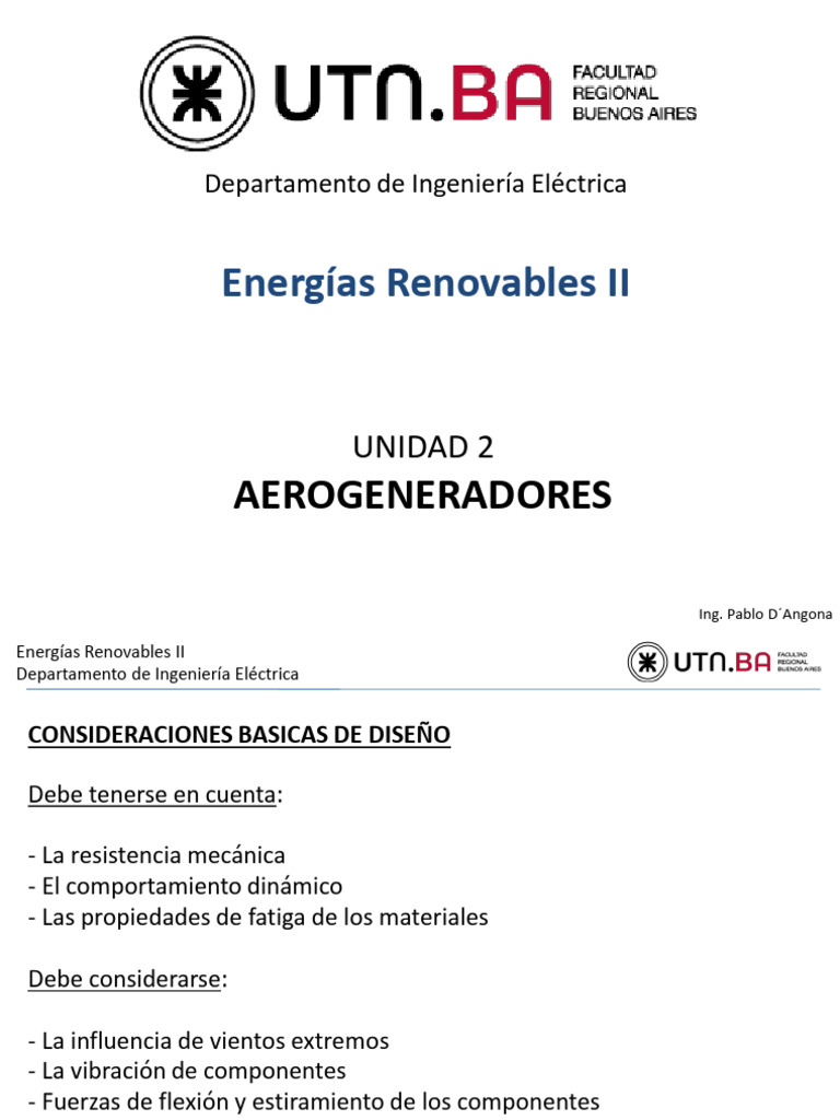 Diseño y Tipos de Aerogeneradores | PDF | Ingenieria Eléctrica ...