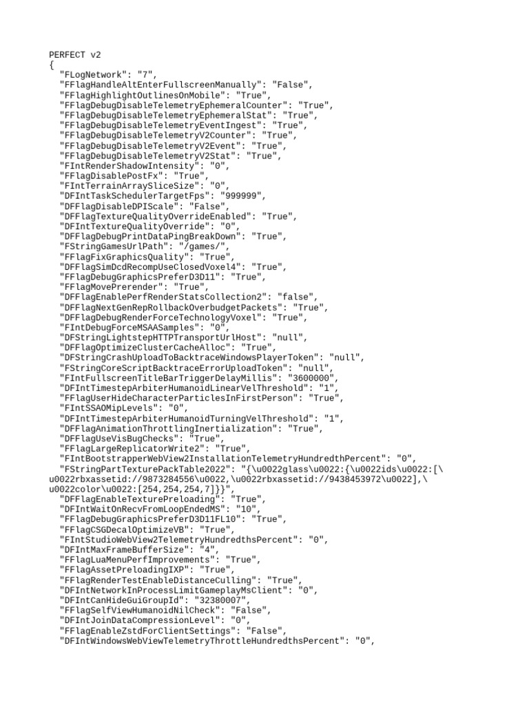 Roblox Performance Optimization Flags | PDF | Statistical Inference ...