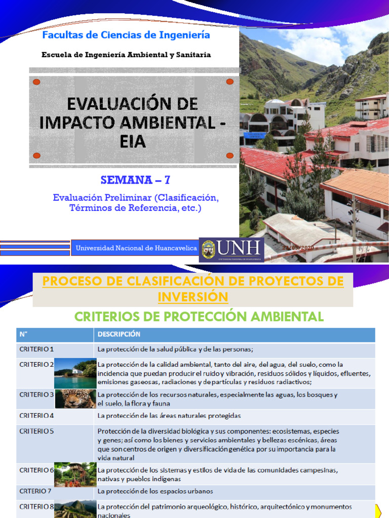 Eia - Semana 7 | PDF | Evaluación de impacto ambiental | Entorno natural