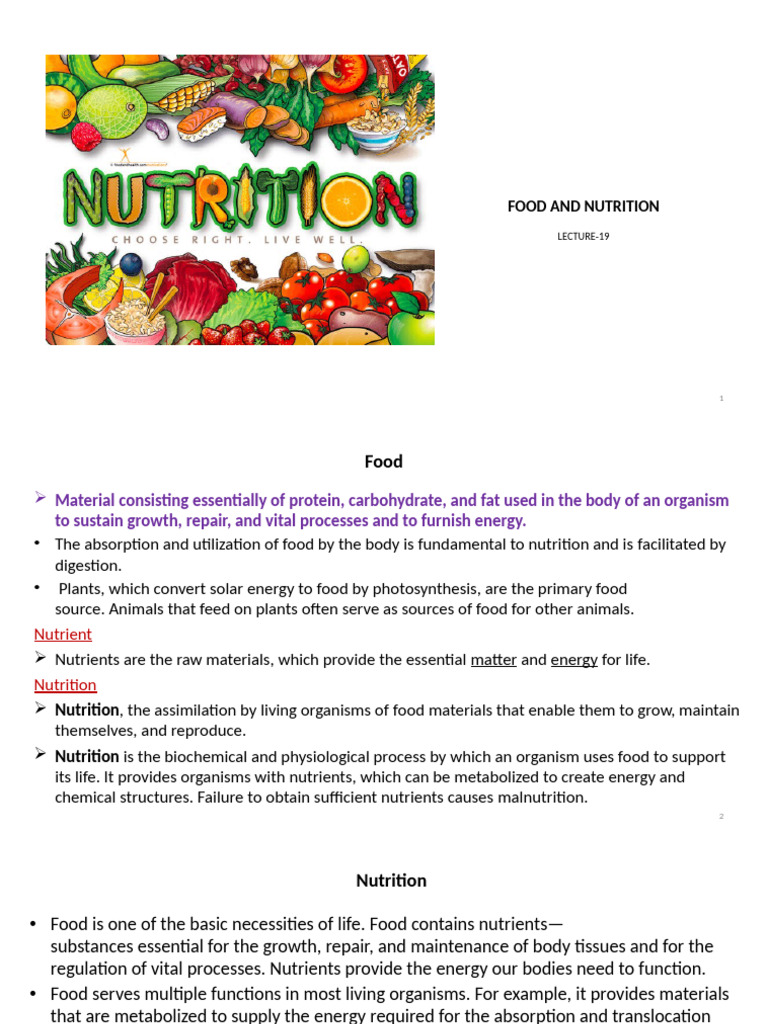 Lecture-19 food and Nutrition | PDF | Trans Fat | Fat