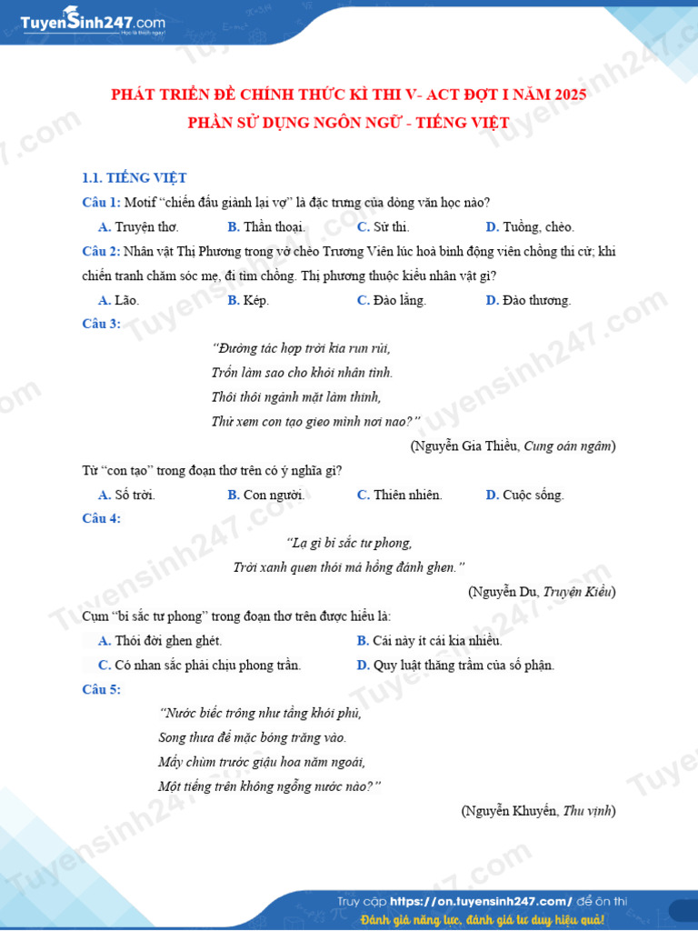 De Phat Trien Chinh Thuc Dot 1 | PDF